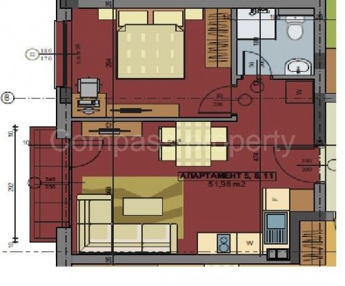 One bedroom apartment - Sofia, Banishora